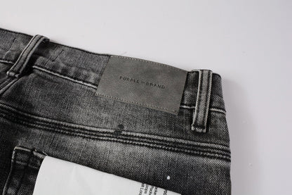 PURPLE New High Quality Mens Jeans Designer Jeans Fashion Distressed Ripped Denim Cargo For Men High Street Fashion 9031
